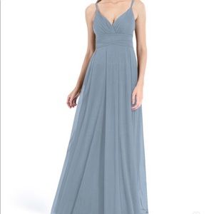 Azazie Whitley dress in dusky blue